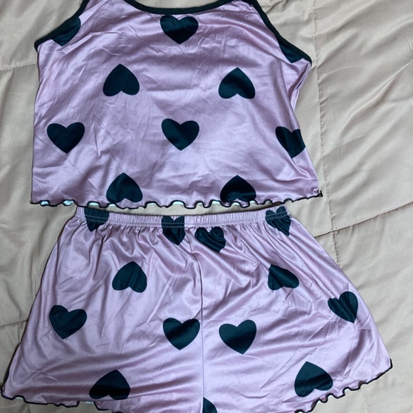 NWOT Heart Print PJ Set - Picture 5 of 8